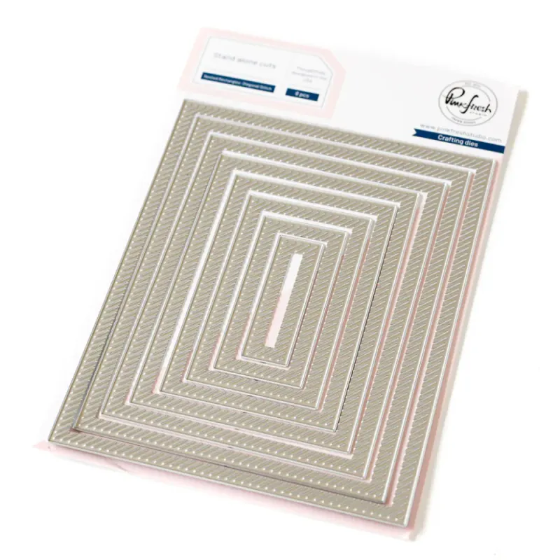 Essentials: Nested Rectangles Diagonal Stitch Die