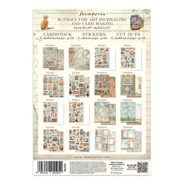 Art of Travelling Junk Journal Stickers, Backgrounds, Cut-Outs 
