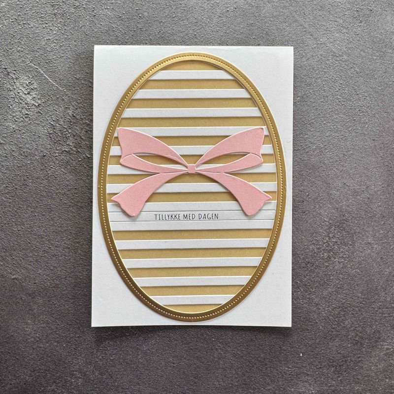 Oval Horizontal Striped Panel A6 Dies - Simple and Basic
