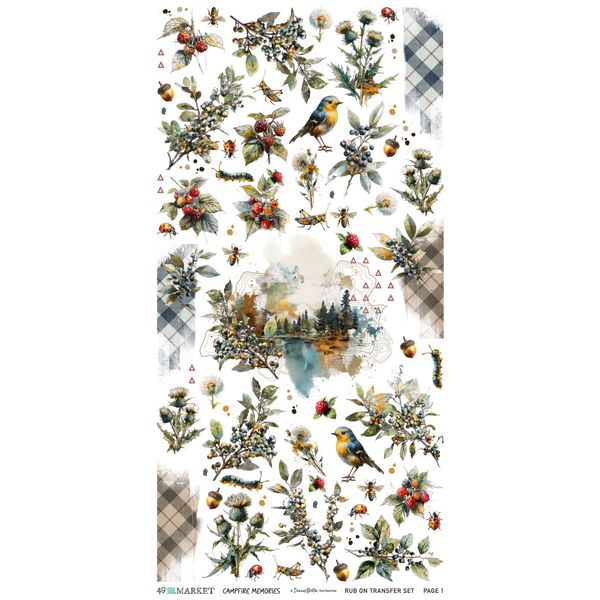 Campfire Memories 6 x12 Blendable Rub-on Transfer Set