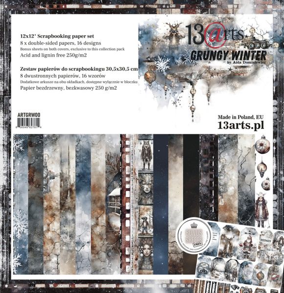 Paper pad GRUNGY WINTER 12x12"