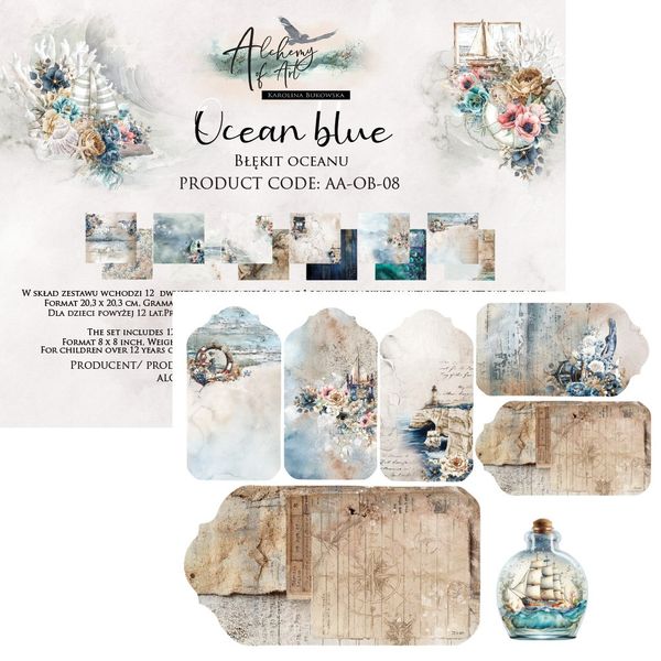 Alchemy Of Art - Ocean Blue  8X8"