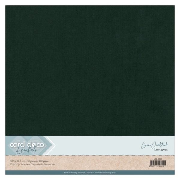 Linen Cardstock - Forest Green (10pcs)