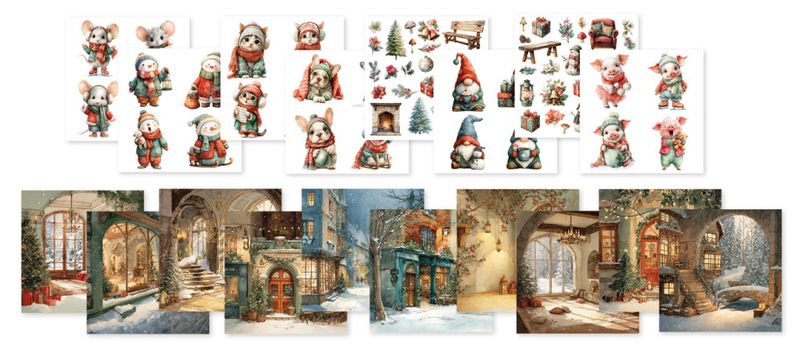 Classic Christmas Essentials Collage Paper Pad (