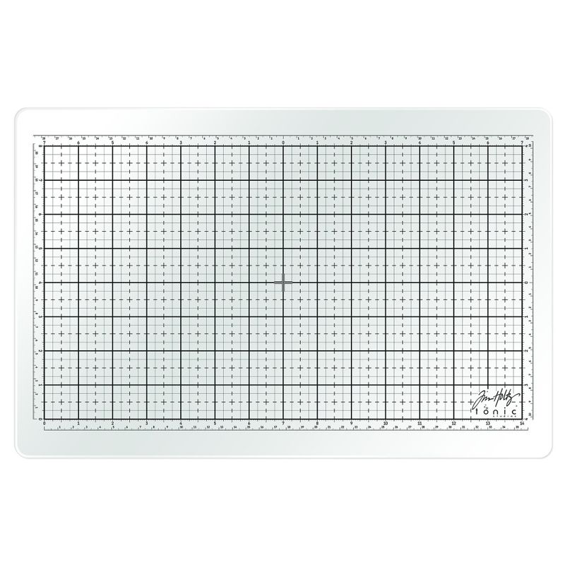 Tim Holtz Travel Glass Studio Mat - White 