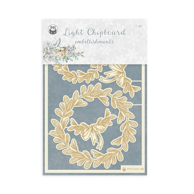 LIGHT CHIPBOARD EMBELLISHMENTS CHRISTMAS CHARM 05
