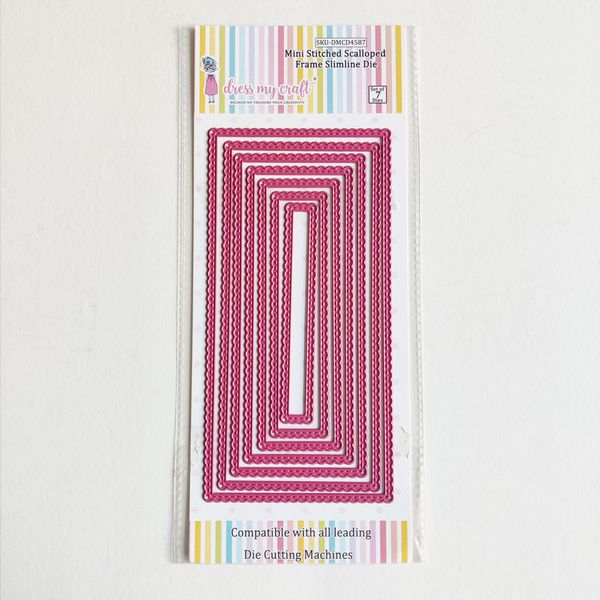 Cutting Die Slimline Mini Stitched Scalloped Frame