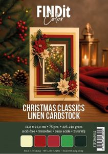 Hovedbilde Linen Cardstock A5 Christmas ...