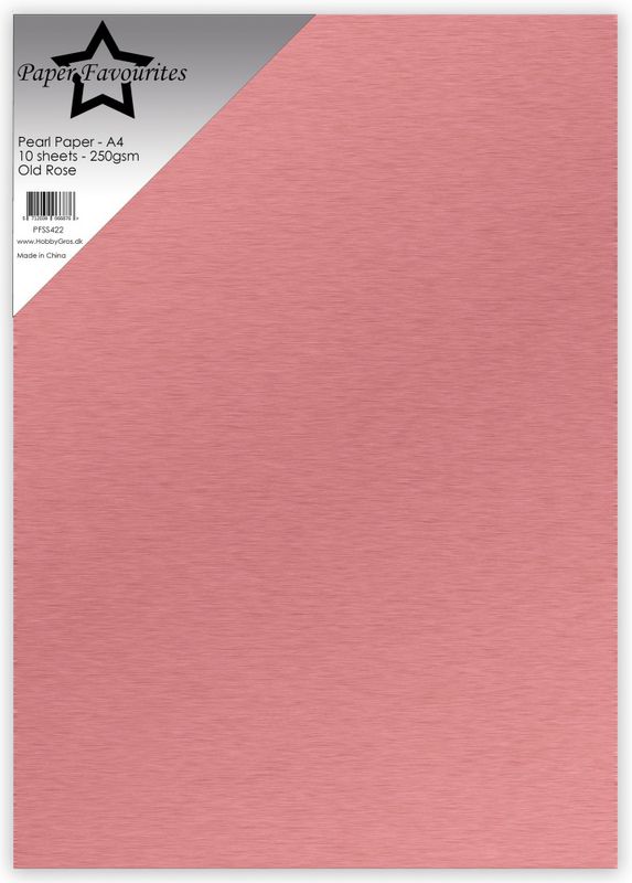Pearl Paper A4 Old Rose 250gsm (10pcs) 