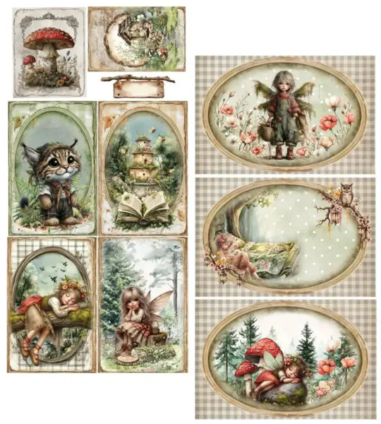 Alchemy of Art Extras to Cut Friends of the forest - Cards Set – 30,5&times;15 cm 