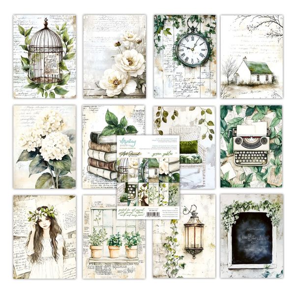 Art Journal Paper Pad 6x8 Inch Green Gables 