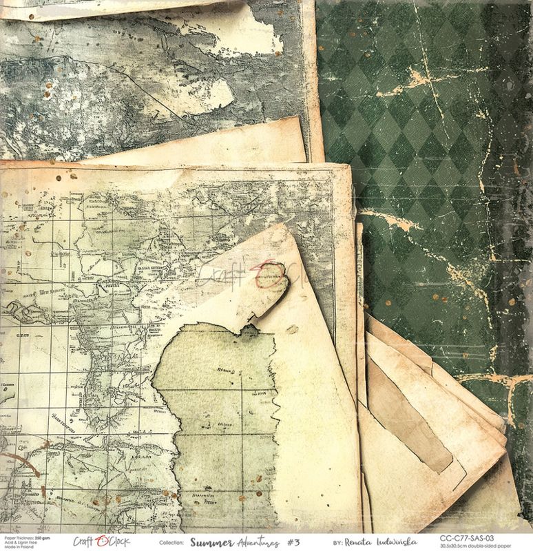 SUMMER ADVENTURES - A SET OF PAPERS 30,5X30,5CM
