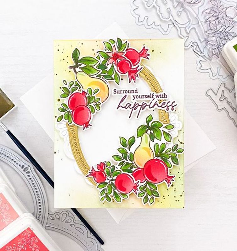 Pears & Pomegranates die