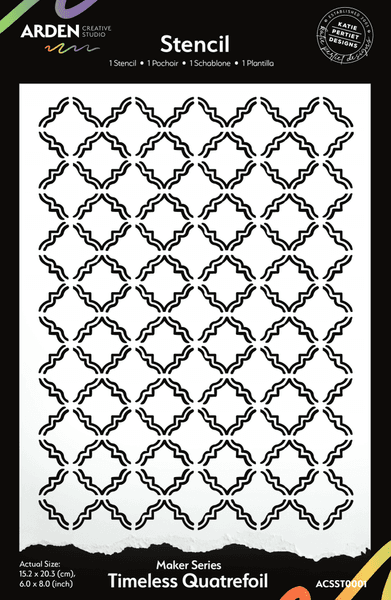 Maker Series 6x8 Inch Stencil - Timeless Quatrefoil 