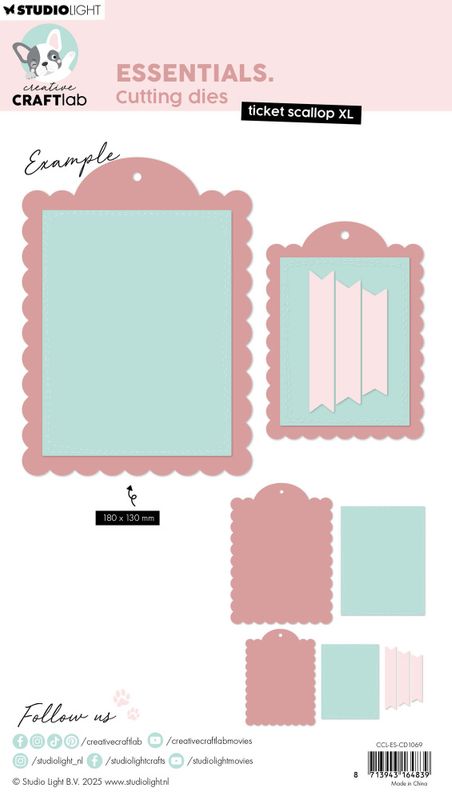 Ticket Scallop XL Essentials Cutting Die