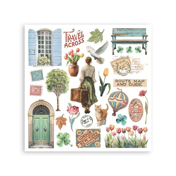 Art of Travelling Rub-On 15,5x15,5cm Assortment (6pcs) 