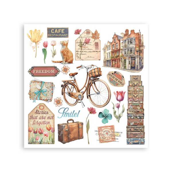 Art of Travelling Rub-On 15,5x15,5cm Assortment (6pcs) 