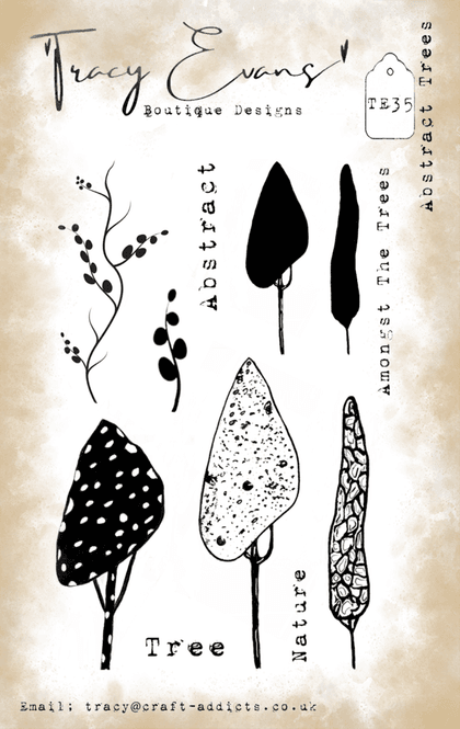 Hovedbilde Abstract Trees A6 Stamp