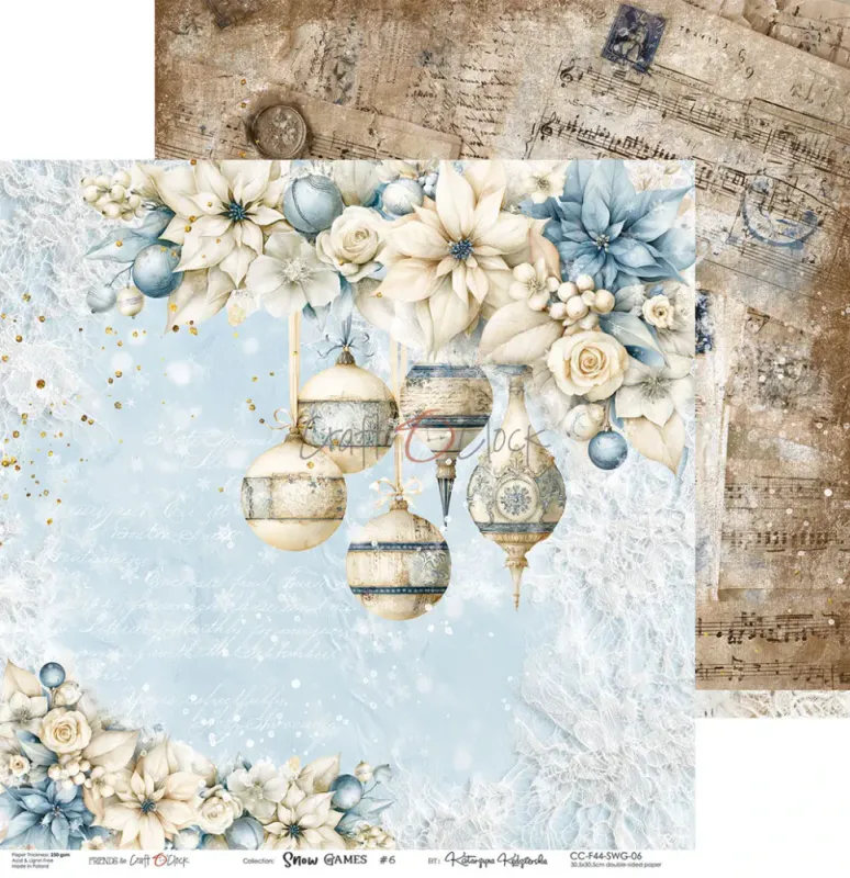 Craft O'Clock - Snow Games - Paper Pack - 12 x 12