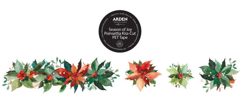 Season of Joy Kiss-Cut PET Tape Poinsettia (5cmx5m) 