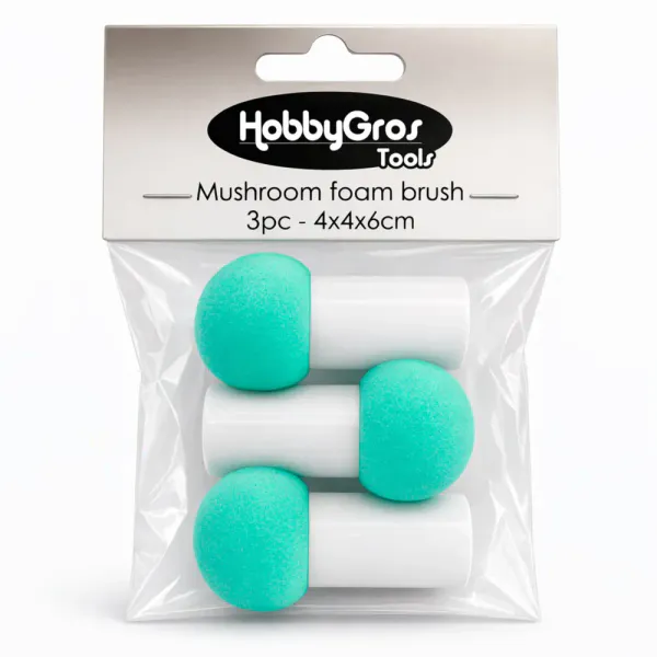 Mushroom 4x4x6cm Foam Brushes (3pcs) (HGT037)