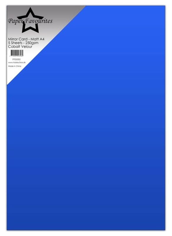 Mirror Card Matte A4 Cobalt Velour (5pcs)