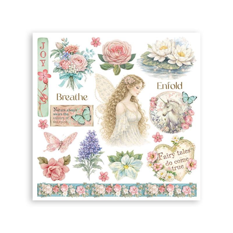 Wonderland Rub-On 15,5x15,5cm Assortment (6pcs) 