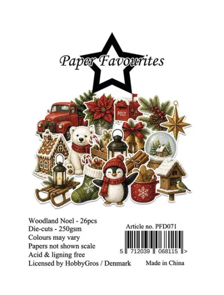 Die-Cuts A7  - Ephemera - Woodland Noel