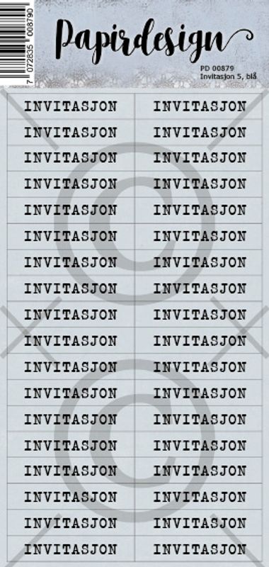 Invitasjon 5, blå