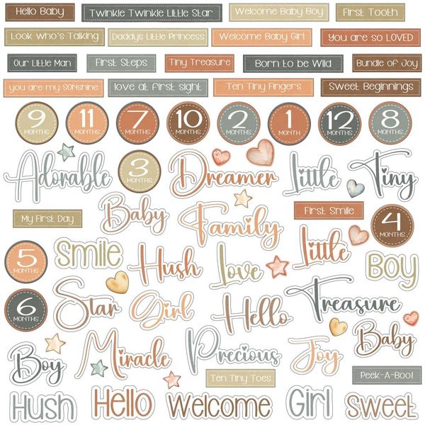 Little Dreamer - Chipboard Set/words